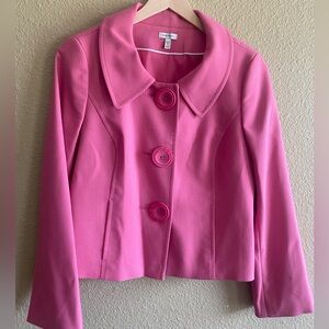 Semantiks‎ 3 Button Blazer Size 8P Pink EUC